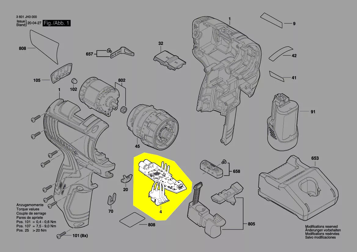 Module électronique réf. 1 607 233 5HJ Bosch